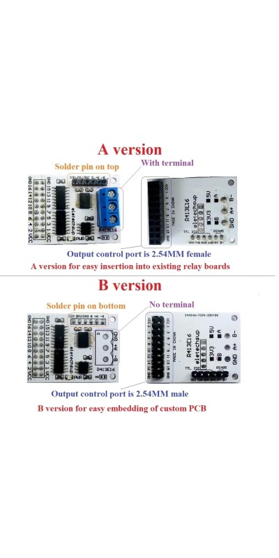 2X 16ch Multifunction RS485 RS232(TTL) PLC Modbus Rtu Module IO Control Switch Board for 5V 12V 24V Relay Board Motor LED(Core Board A)