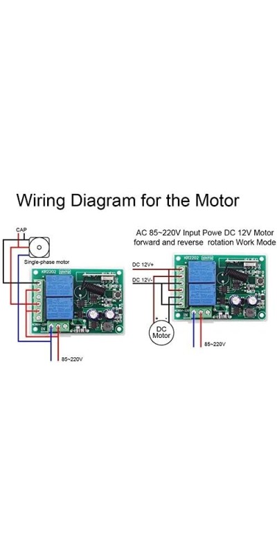 QIACHIP Universal 12V 4CH Wireless Relay Remote Module Switch RF 433Mhz with Remote Control Key Fob 2 Transmitters 1 Receiver for Light Garage Door Electric Gate,Momentary Toggle Latched(KR1204)