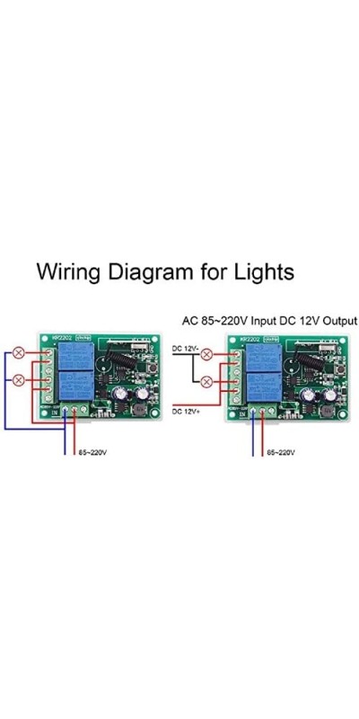 QIACHIP Universal 12V 4CH Wireless Relay Remote Module Switch RF 433Mhz with Remote Control Key Fob 2 Transmitters 1 Receiver for Light Garage Door Electric Gate,Momentary Toggle Latched(KR1204)