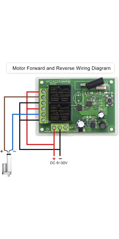 QIACHIP Universal 12V 4CH Wireless Relay Remote Module Switch RF 433Mhz with Remote Control Key Fob 2 Transmitters 1 Receiver for Light Garage Door Electric Gate,Momentary Toggle Latched(KR1204)