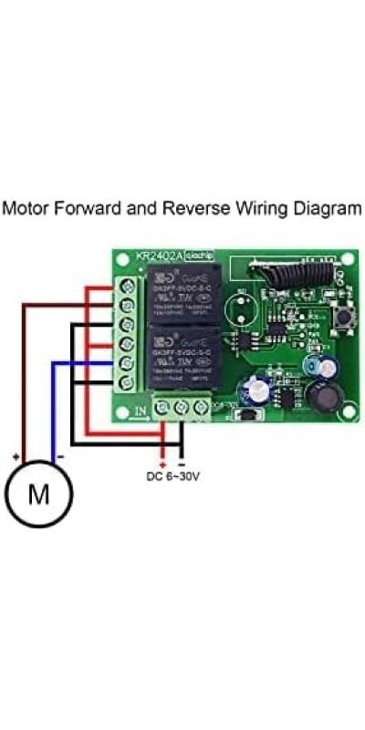 QIACHIP Universal 12V 4CH Wireless Relay Remote Module Switch RF 433Mhz with Remote Control Key Fob 2 Transmitters 1 Receiver for Light Garage Door Electric Gate,Momentary Toggle Latched(KR1204)