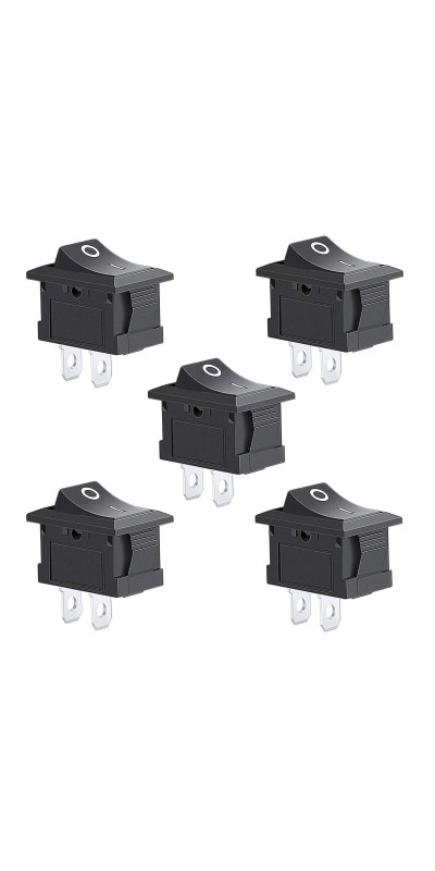 5pcs Rocker Switch, Circuit Switch 2 Pin Snap-in On/Off Position Snap Boat Rocker Switch 12V/110V/250V OT8G