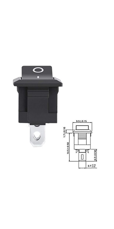 5pcs Rocker Switch, Circuit Switch 2 Pin Snap-in On/Off Position Snap Boat Rocker Switch 12V/110V/250V OT8G