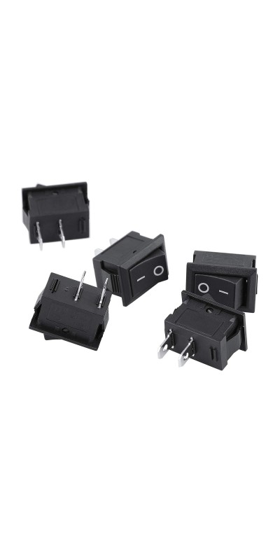 5pcs Rocker Switch, Circuit Switch 2 Pin Snap-in On/Off Position Snap Boat Rocker Switch 12V/110V/250V OT8G