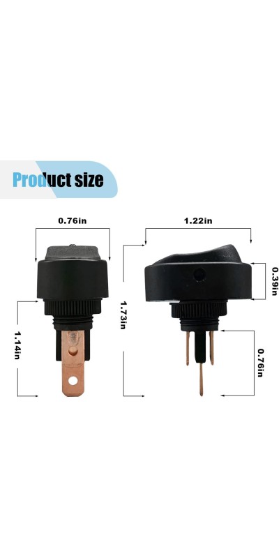 5PCS 12V Oval Shaped Rocker Switch, Weatherproof LED Rocker Toggle Switch, 12mm Hole LED Lighted Illuminated ON Off, 30A SPST 3 Pin Switch for Car Truck RV Marine Boat (Red)