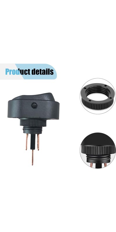 5PCS 12V Oval Shaped Rocker Switch, Weatherproof LED Rocker Toggle Switch, 12mm Hole LED Lighted Illuminated ON Off, 30A SPST 3 Pin Switch for Car Truck RV Marine Boat (Red)