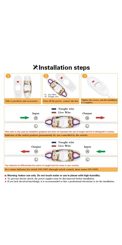 5 Pcs Inline Switch, Cord Appliance Black Switch, Button ON Off for Lamp, Rated 2A 250V, Replacement Repair for Control LED Electrical Line Extension Cable Wire Plug Desk Table Light Wiring