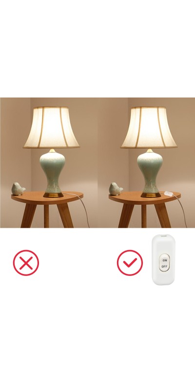 Inline Switch 2 Pcs, Clear Lamp Cord Button in Line Switch, Rated 6A 250V ON Off Electrical Wire Appliance Rocker Switches, Repair Replacement Control Power Cable Plug Desk Table Light Parts