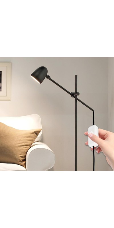 Inline Cord Switch, XGJUCE Lamp Control Appliance Switch Rocker, AC 250V 6A On Off Button Switch, Control Cord Cable Switch, for Appliance Bedroom Table Lamp Desk LED Lights Parts (2 Pcs, White)
