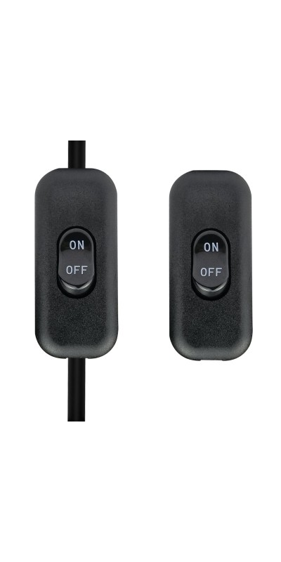 Inline Cord Switch, XGJUCE Lamp Control Appliance Switch Rocker, AC 250V 6A On Off Button Switch, Control Cord Cable Switch, for Appliance Bedroom Table Lamp Desk LED Lights Parts (2 Pcs, White)