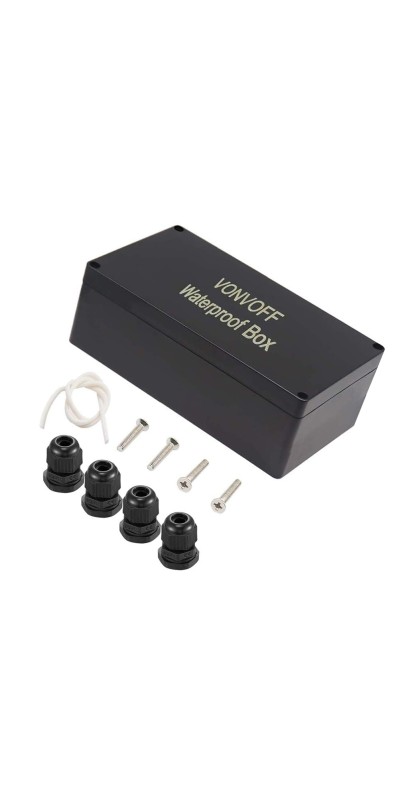 Waterproof Inline Cord Switch,DPST AC 20A-125V,16A-250V On Off Toggle Switch with Red Light Rocker Button Switch,Outdoor Start Stop Switch,Two Side Entry and Exit Line
