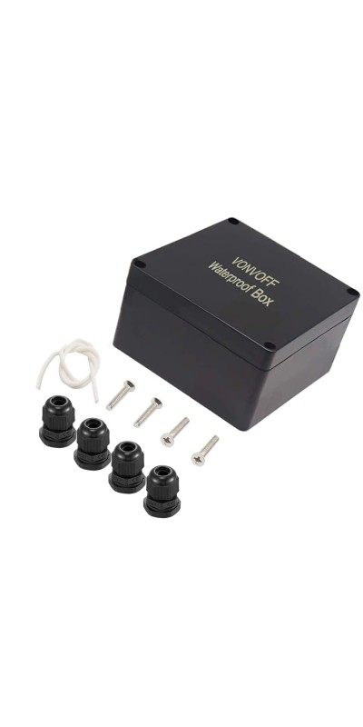 Waterproof Inline Cord Switch,DPST AC 20A-125V,16A-250V On Off Toggle Switch with Red Light Rocker Button Switch,Outdoor Start Stop Switch,Two Side Entry and Exit Line
