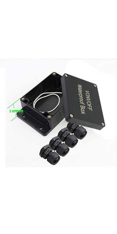 Waterproof Inline Cord Switch,DPST AC 20A-125V,16A-250V On Off Toggle Switch with Red Light Rocker Button Switch,Outdoor Start Stop Switch,Two Side Entry and Exit Line