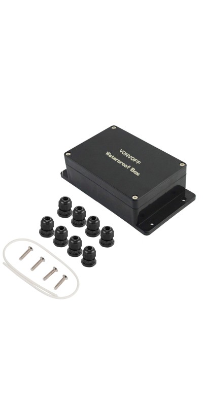 Waterproof Inline Cord Switch,DPST AC 20A-125V,16A-250V On Off Toggle Switch with Red Light Rocker Button Switch,Outdoor Start Stop Switch,Two Side Entry and Exit Line