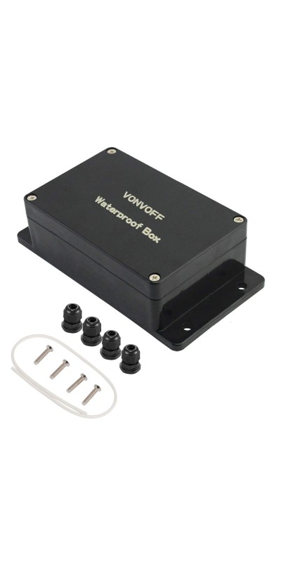 Waterproof Inline Cord Switch,DPST AC 20A-125V,16A-250V On Off Toggle Switch with Red Light Rocker Button Switch,Outdoor Start Stop Switch,Two Side Entry and Exit Line