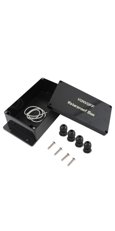 Waterproof Inline Cord Switch,DPST AC 20A-125V,16A-250V On Off Toggle Switch with Red Light Rocker Button Switch,Outdoor Start Stop Switch,Two Side Entry and Exit Line