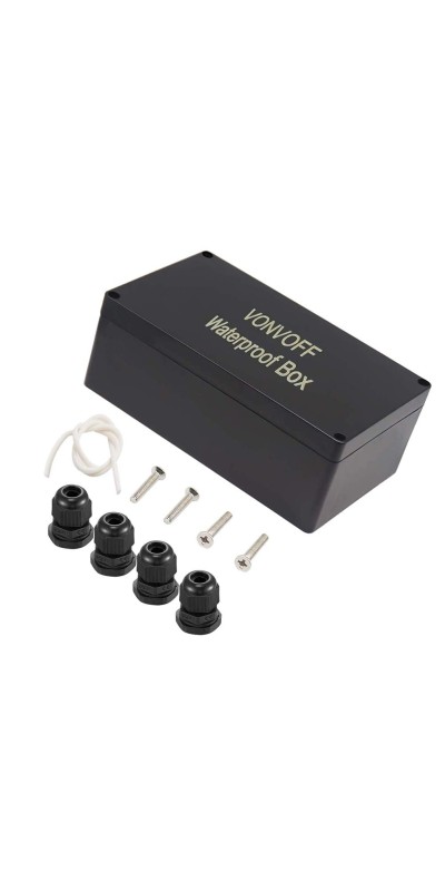 Waterproof Inline Cord Switch,DPST AC 20A-125V,16A-250V On Off Toggle Switch with Red Light Rocker Button Switch,Outdoor Start Stop Switch,Two Side Entry and Exit Line