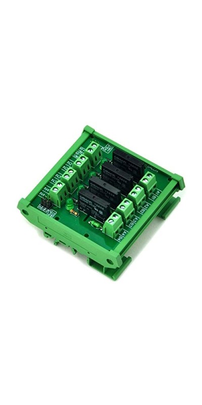 DIN Rail Mount DC5V 8 Channels DC-AC 2Amp G3MB-202P Solid State Relay SSR Module Board.