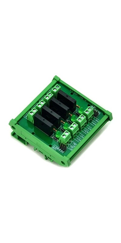 DIN Rail Mount DC5V 8 Channels DC-AC 2Amp G3MB-202P Solid State Relay SSR Module Board.