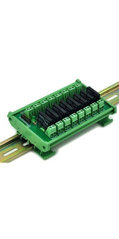 DIN Rail Mount DC5V 8 Channels DC-AC 2Amp G3MB-202P Solid State Relay SSR Module Board.