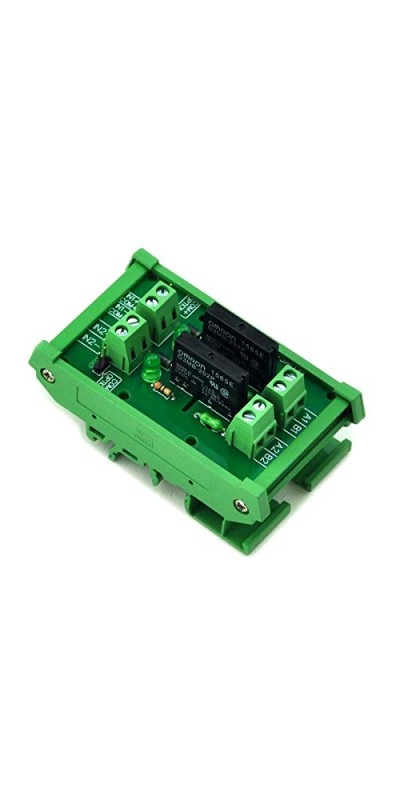 DIN Rail Mount DC5V 8 Channels DC-AC 2Amp G3MB-202P Solid State Relay SSR Module Board.