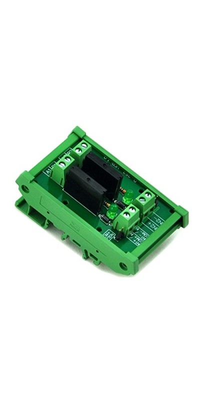 DIN Rail Mount DC5V 8 Channels DC-AC 2Amp G3MB-202P Solid State Relay SSR Module Board.