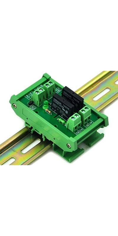 DIN Rail Mount DC5V 8 Channels DC-AC 2Amp G3MB-202P Solid State Relay SSR Module Board.