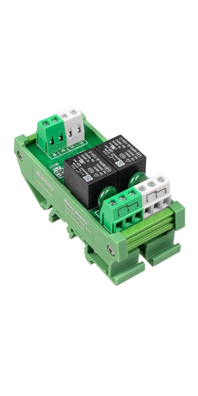Relay Board, Relay Module 4 Channel 1 SPDT DIN Rail Mount 24V DC/AC, Interface Board(FY-T734C-D24)
