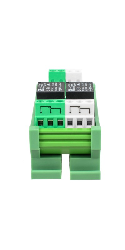 Relay Board, Relay Module 4 Channel 1 SPDT DIN Rail Mount 24V DC/AC, Interface Board(FY-T734C-D24)