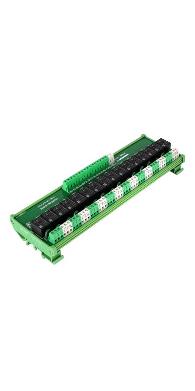 Relay Board, Relay Module 4 Channel 1 SPDT DIN Rail Mount 24V DC/AC, Interface Board(FY-T734C-D24)