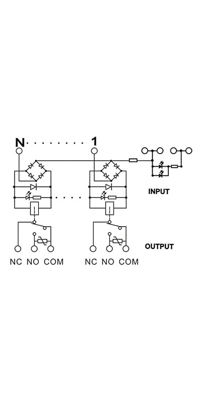 Relay Board, Relay Module 4 Channel 1 SPDT DIN Rail Mount 24V DC/AC, Interface Board(FY-T734C-D24)