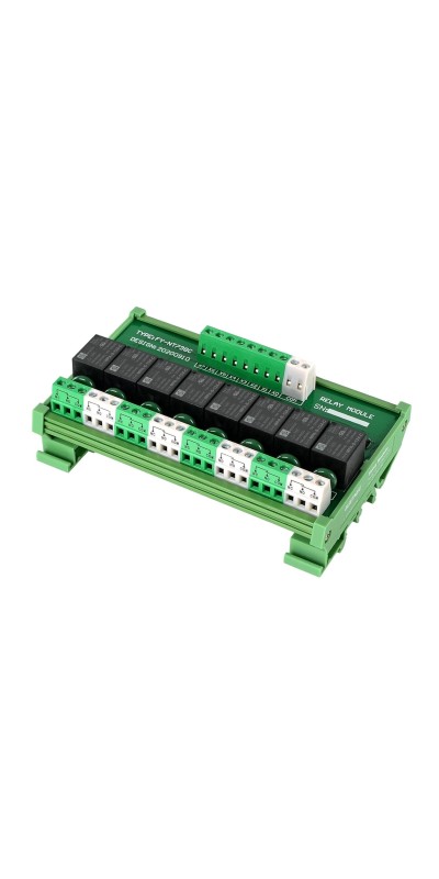 Relay Board, Relay Module 4 Channel 1 SPDT DIN Rail Mount 24V DC/AC, Interface Board(FY-T734C-D24)