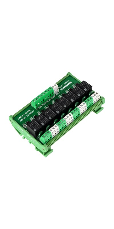 Relay Board, Relay Module 4 Channel 1 SPDT DIN Rail Mount 24V DC/AC, Interface Board(FY-T734C-D24)