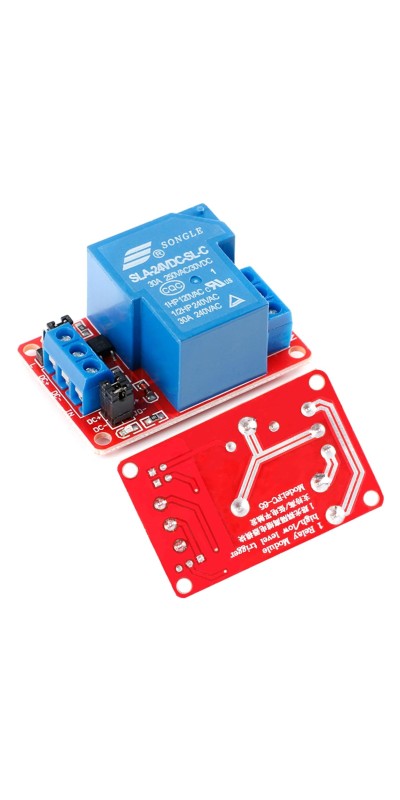 24V 30A Relay Module, 1 Channel, Optocoupler Isolation, High/Low Trigger for Automation Control