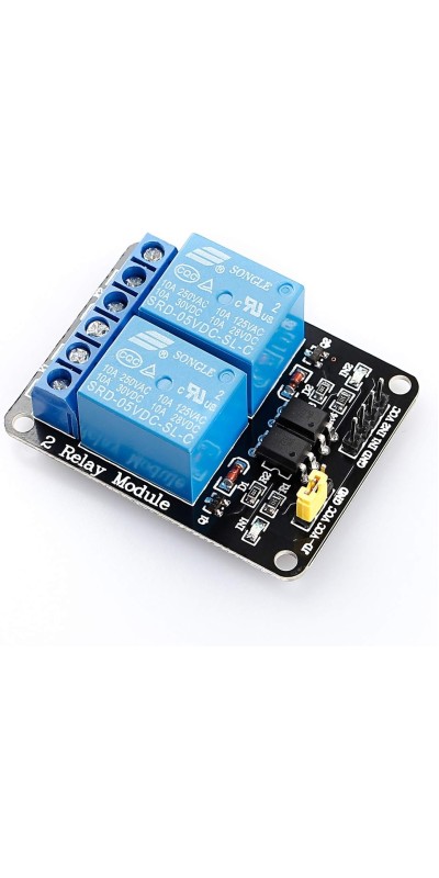 2 Channel DC 5V Relay Module with Optocoupler Low Level Trigger Expansion Board Compatible with Arduino R3 MEGA 2560 1280 DSP ARM PIC AVR STM32 Raspberry Pi
