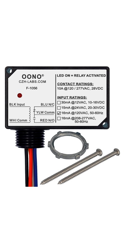 10Amp Power Relay Module, Plastic Enclosure and Pre-Wired (AC 120V)