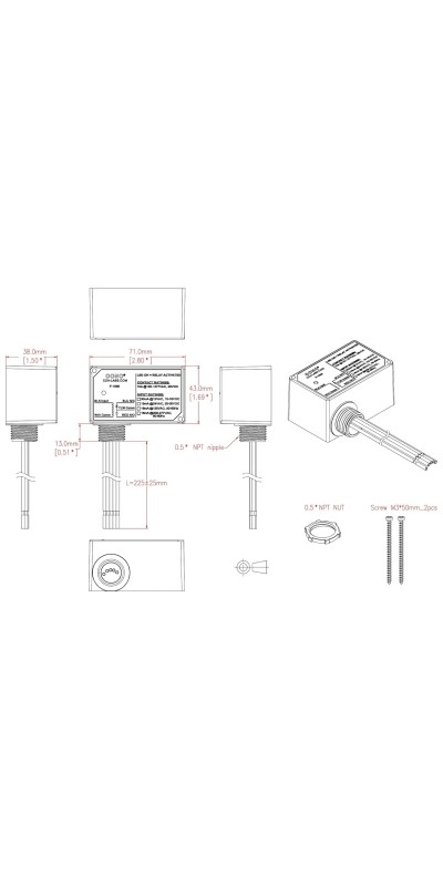 10Amp Power Relay Module, Plastic Enclosure and Pre-Wired (AC 120V)
