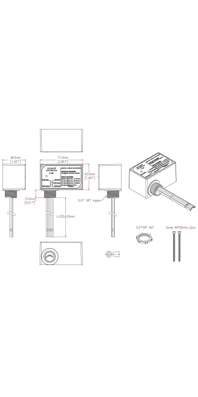 10Amp Power Relay Module, Plastic Enclosure and Pre-Wired (AC 120V)