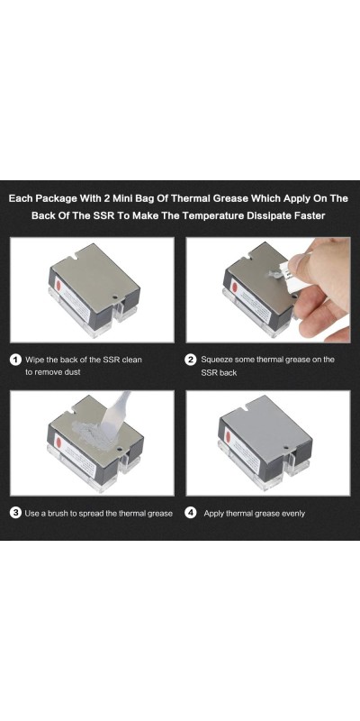 CG Solid State Relay SSR-25DA DC to AC Input 3-32VDC To Output 24-480VAC 25A Single Phase Plastic Cover…