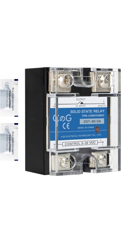 CG Solid State Relay SSR-25DA DC to AC Input 3-32VDC To Output 24-480VAC 25A Single Phase Plastic Cover…
