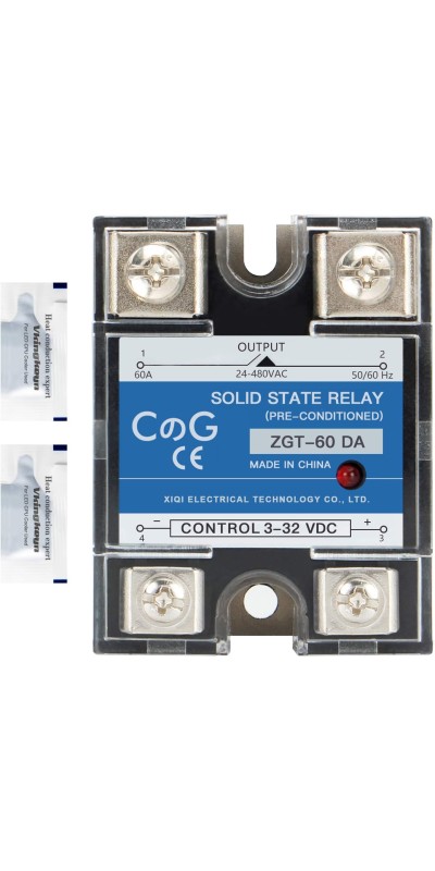 CG Solid State Relay SSR-25DA DC to AC Input 3-32VDC To Output 24-480VAC 25A Single Phase Plastic Cover…