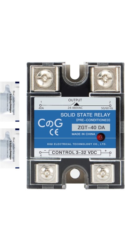 CG Solid State Relay SSR-25DA DC to AC Input 3-32VDC To Output 24-480VAC 25A Single Phase Plastic Cover…