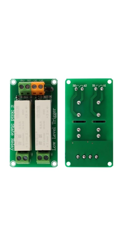 5V 2 Channel Solid State Relay Module, Low Level Trigger, 5A DC Control for Arduino Raspberry Pi