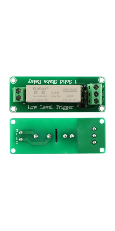 5V 2 Channel Solid State Relay Module, Low Level Trigger, 5A DC Control for Arduino Raspberry Pi