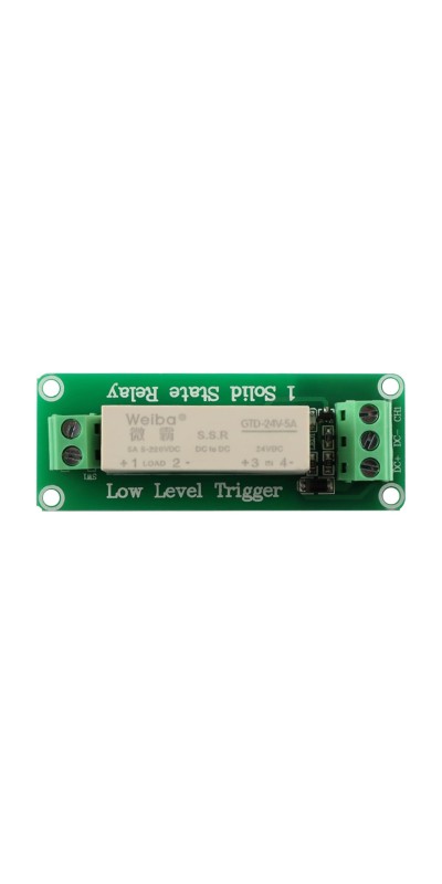 5V 2 Channel Solid State Relay Module, Low Level Trigger, 5A DC Control for Arduino Raspberry Pi