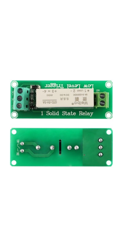 5V 2 Channel Solid State Relay Module, Low Level Trigger, 5A DC Control for Arduino Raspberry Pi