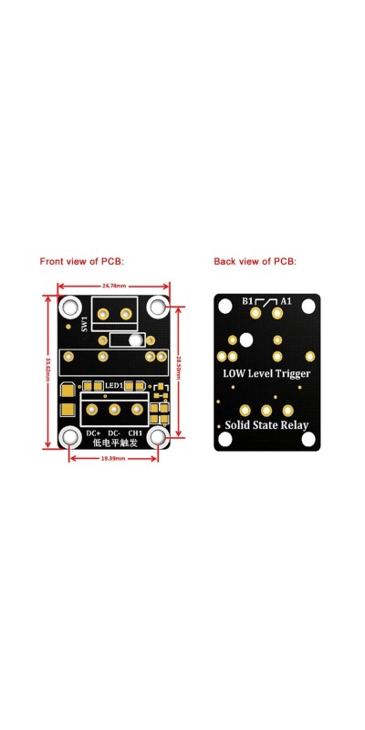 High Level/Low Level 5V 1 Channel SSR G3MB-202P Solid State Relay Module 240V 2A Output with Resistive Fuse for(Low Level Trigger)