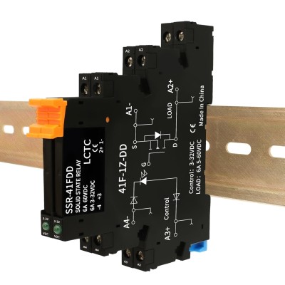 (2pcs) Solid State Relay DD 3.3V 3V 5V 12V 24V 1.5A,Signal Relay for PLC,No Contact DC to DCInput:3-32VDCOutput:5-60VDCDin Rail
