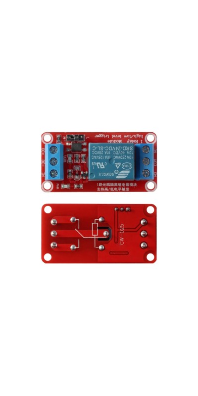 5V 1-Channel Relay Module with Optocoupler Isolation, Supports High and Low Level Trigger, Compatible with Arduino and Raspberry Pi for DIY Electronics Projects