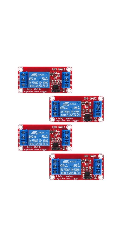 4pcs DC 24V Relay Module 1 Channel Relay Board with Optocoupler Isolation Support High or Low Level